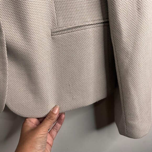 Talbots Blazer Womens 16 Textured Two Button Lined Suit Jacket Career Office - Picture 6 of 12